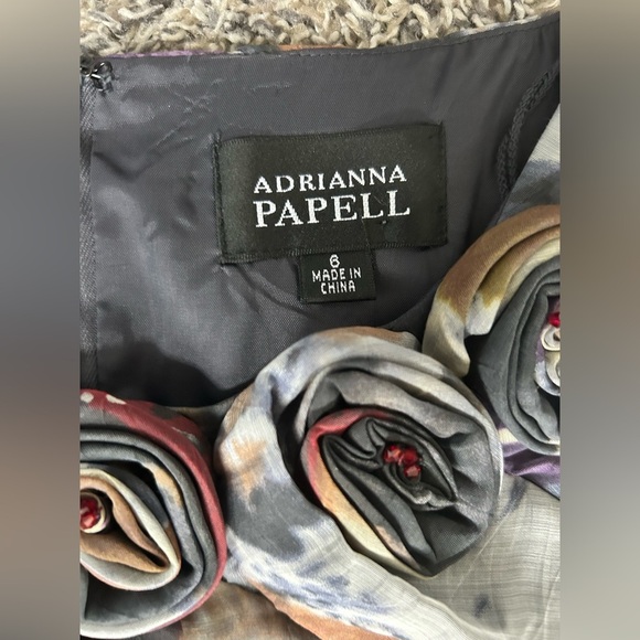 Adrianna Papell Floral Pattern Midi Length Sleeveless Dress size 6 - Picture 5 of 9